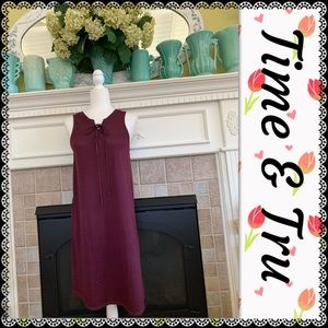 Time & Tru sleeveless shift T- shirt dress, size M